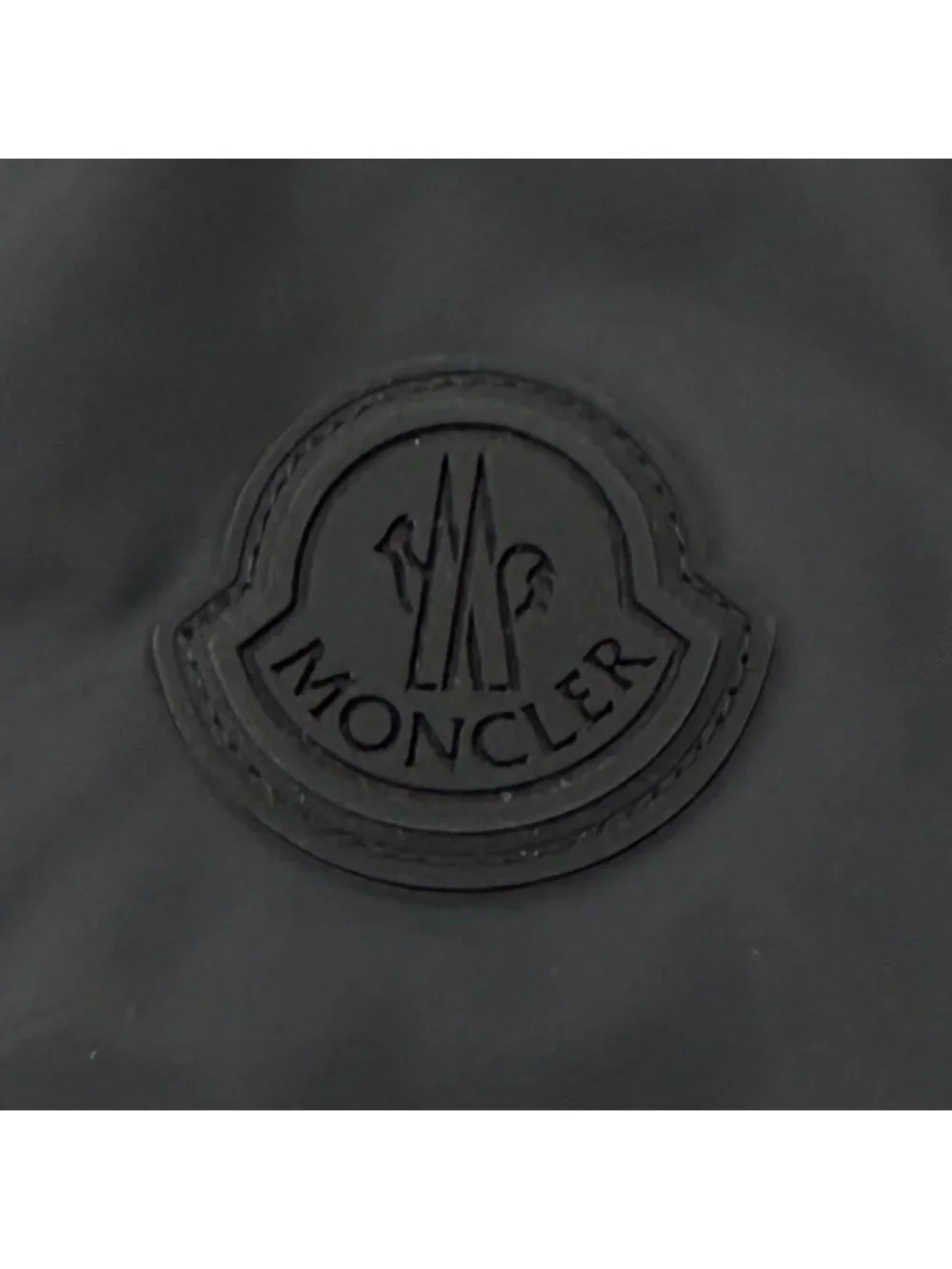 Moncler Aire Logo Patch Hooded Half Zip Gilet Down Vest Black
